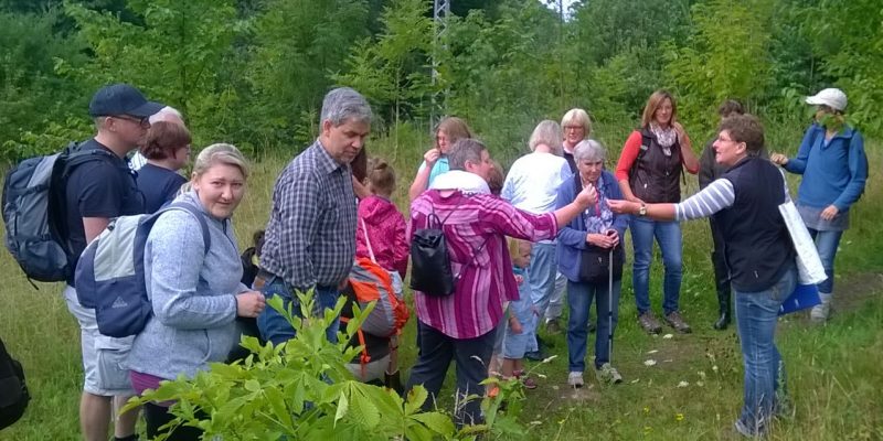 Foto: Kräuterführung mit Martina Schade auf der Halbinsel Kampenwerder. Fotoautor: Erhard Schade